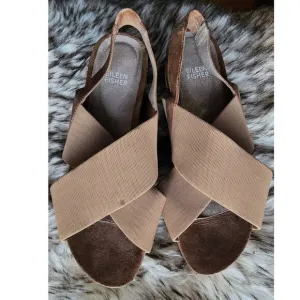 Eileen Fisher Spa Mesh Elastic Sneaker Sandals Size 9.5
