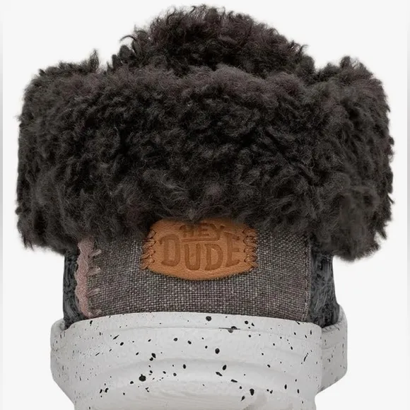 Hey Dude Wendy Black Fold Stitch Cozy Shoes Youth T (Little Girl) 1  New in Box!