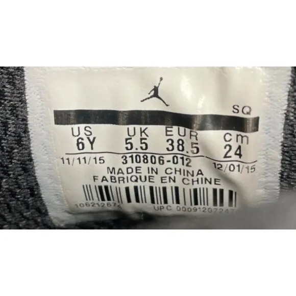 Jordan 10 Retro Boys Big Kid Black Leather Sneakers Shoes Size 6Y SKU 6491