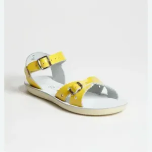 Salt Water Sandals by Hoy Sun San Sweetheart in Patent Leather Yellow